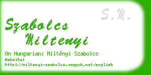 szabolcs miltenyi business card