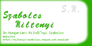 szabolcs miltenyi business card